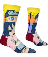 NARUTO Men’s FACES MASH UP Socks ODD SOX Brand - Novelty Socks for Less