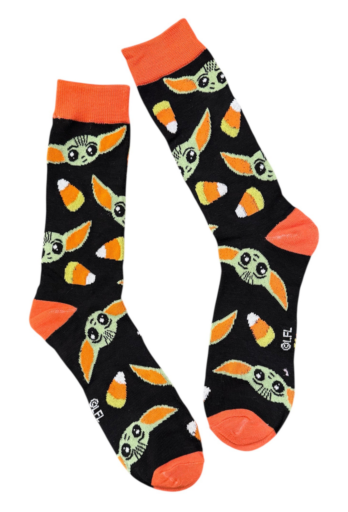 STAR WARS Men’s BABY YODA HALLOWEEN Socks CANDY CORN ALL OVER - Novelty Socks And Slippers