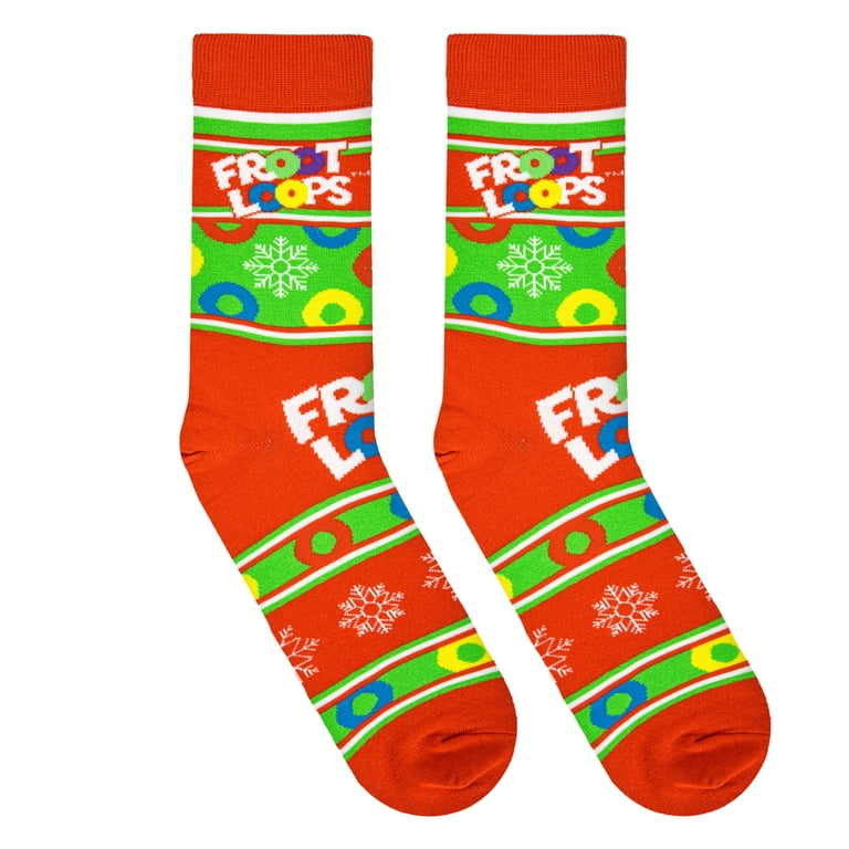 KELLOGGS FROOT LOOPS MEN’S CHRISTMAS SOCKS COOL SOCKS BRAND
