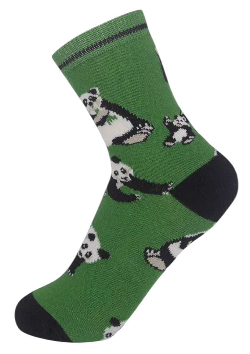 FUNATIC Brand Unisex Kids PANDA BEAR Socks Pandas All Over Kids Age 7-10 - Novelty Socks And Slippers