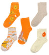DISNEY WINNIE THE POOH Ladies 5 Pair Of AUTUMN THANKSGIVING Socks PIGLET - Novelty Socks And Slippers