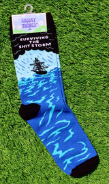 SURVIVING THE SHIT STORM Ladies Socks GROOVY THINGS Brand - Novelty Socks And Slippers