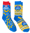 KRAFT MAC & CHEESE Men’s 2 Pair Of Christmas Socks COOL SOCKS Brand - Novelty Socks And Slippers