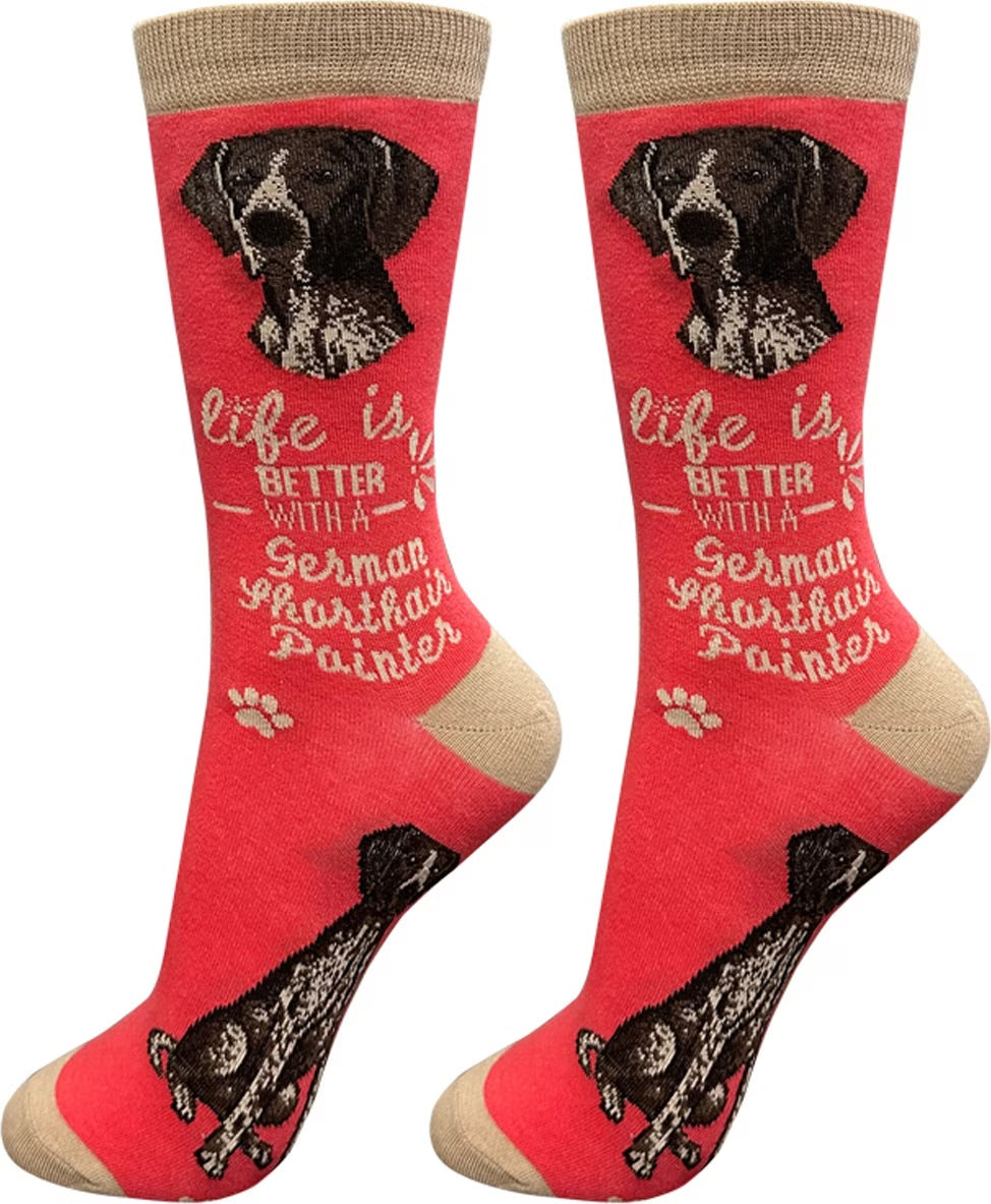 GERMAN SHORTHAIRED POINTER Dog Adult Unisex Socks Choose Style