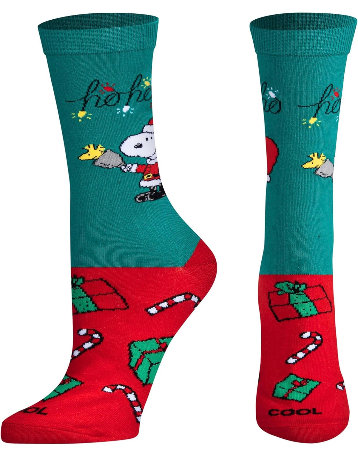 PEANUTS Unisex CHRISTMAS Socks ‘SNOOPY CLAUS’ COOL SOCKS Brand 'HO HO HO' - Novelty Socks And Slippers