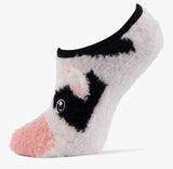 CUTE COW Ladies Non Slip Fuzzy Slippers Oooh Yeah Brand - Novelty Socks And Slippers
