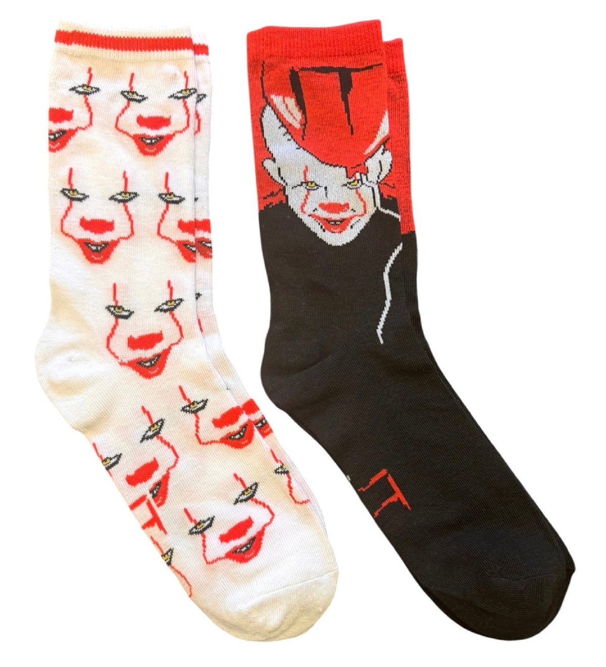 IT THE MOVIE Ladies 2 Pair Of PENNYWISE HALLOWEEN Socks (Choose Style)