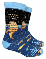 GROOVY THINGS Co. Brand Men’s OTTER Socks SLICK LITTLE FUCK - Novelty Socks And Slippers