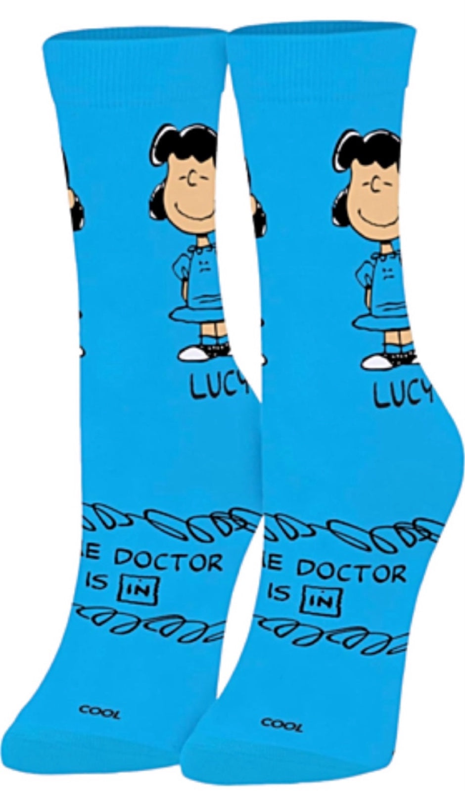 PEANUTS Unisex LUCY Socks ‘THE DOCTOR IS IN’ COOL SOCKS Brand - Novelty Socks for Less
