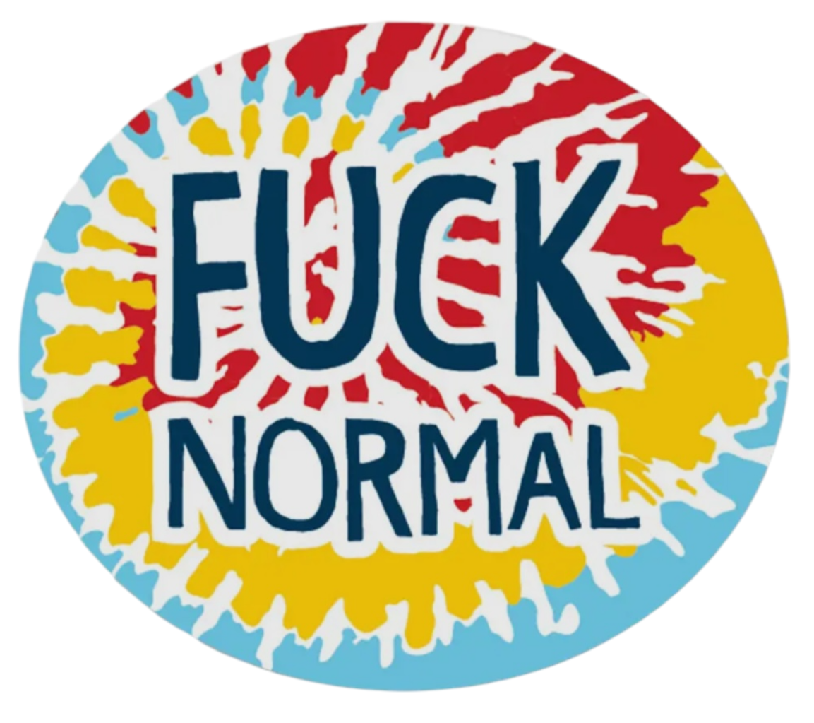 FUNATIC Brand FUCK NORMAL Vinyl Sticker - Novelty Socks And Slippers
