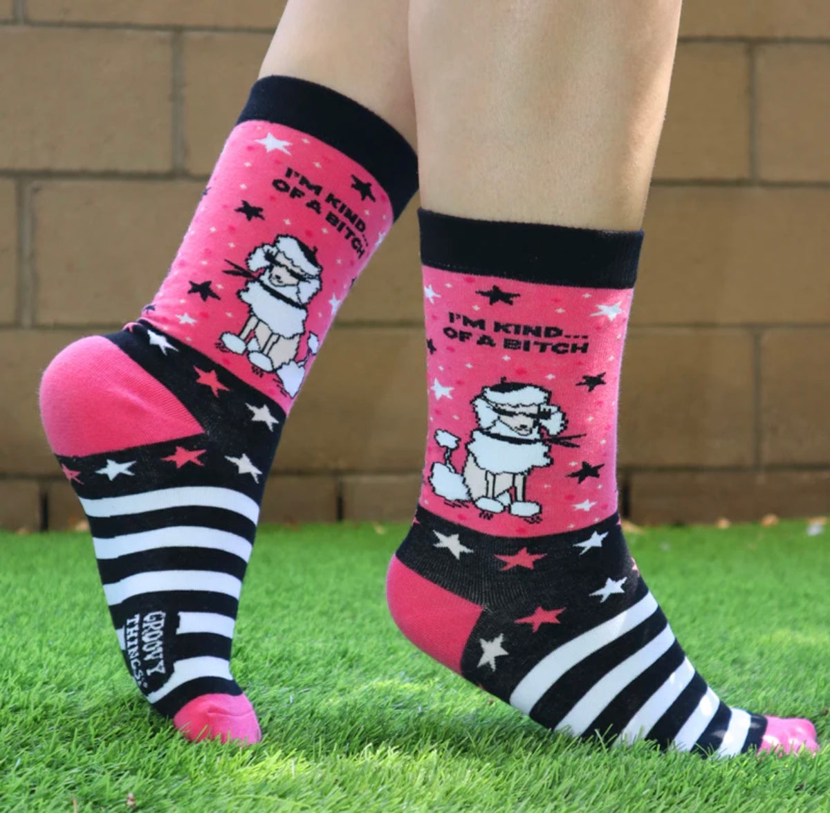 GROOVY THINGS Brand Ladies I’M KIND… OF A BITCH Socks - Novelty Socks And Slippers