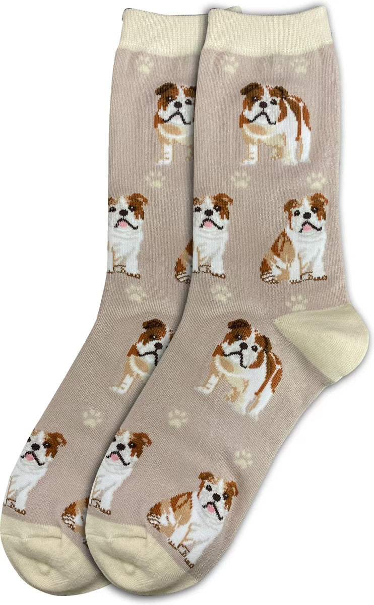 BULLDOG Adult Unisex Socks By E&S Pets Choose Style