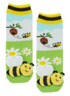 MESSY MOOSE Brand Unisex Toddler BUMBLE BEE Gripper Bottom Socks - Novelty Socks And Slippers