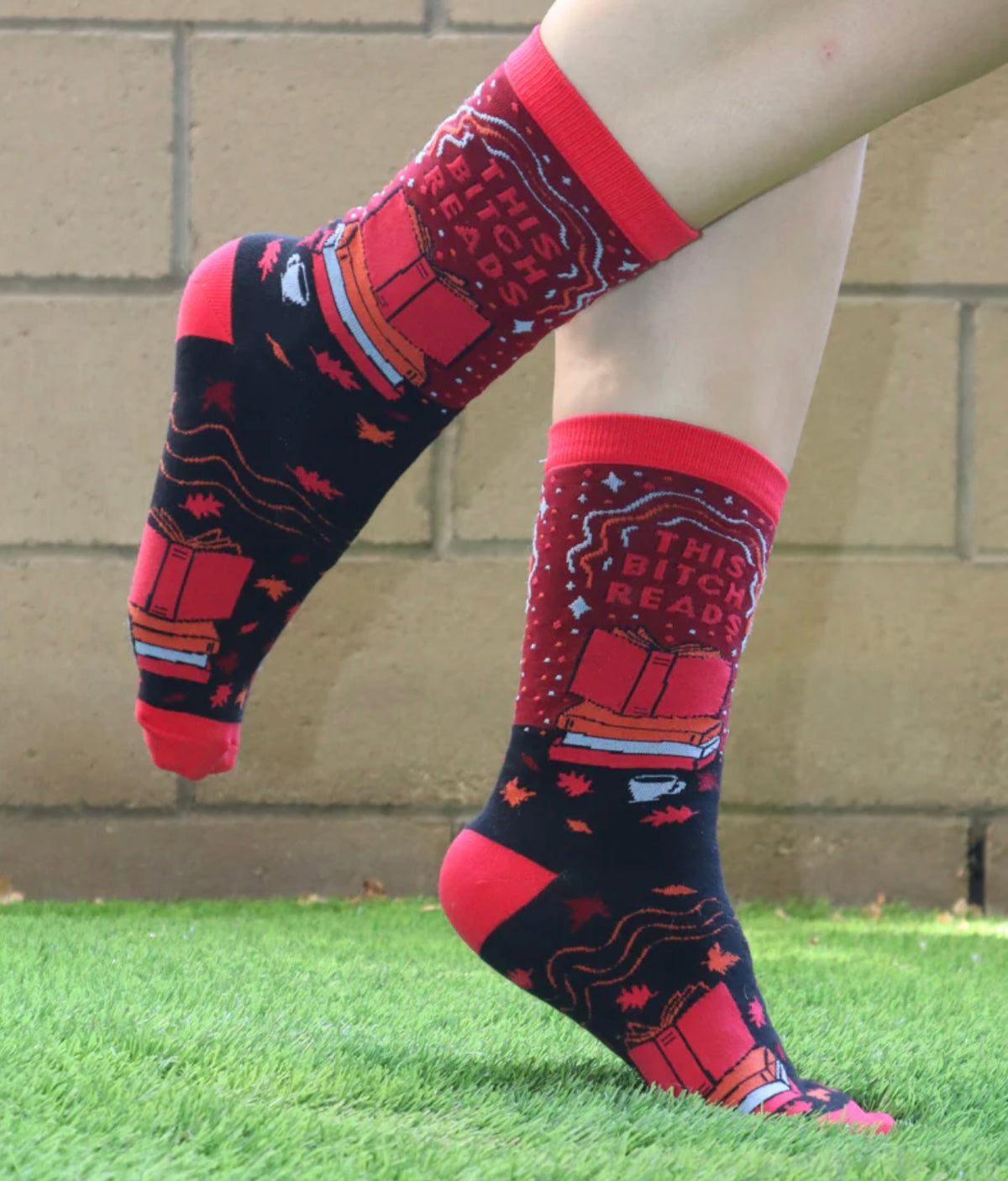 GROOVY THINGS Brand Ladies THIS BITCH READS Socks - Novelty Socks And Slippers