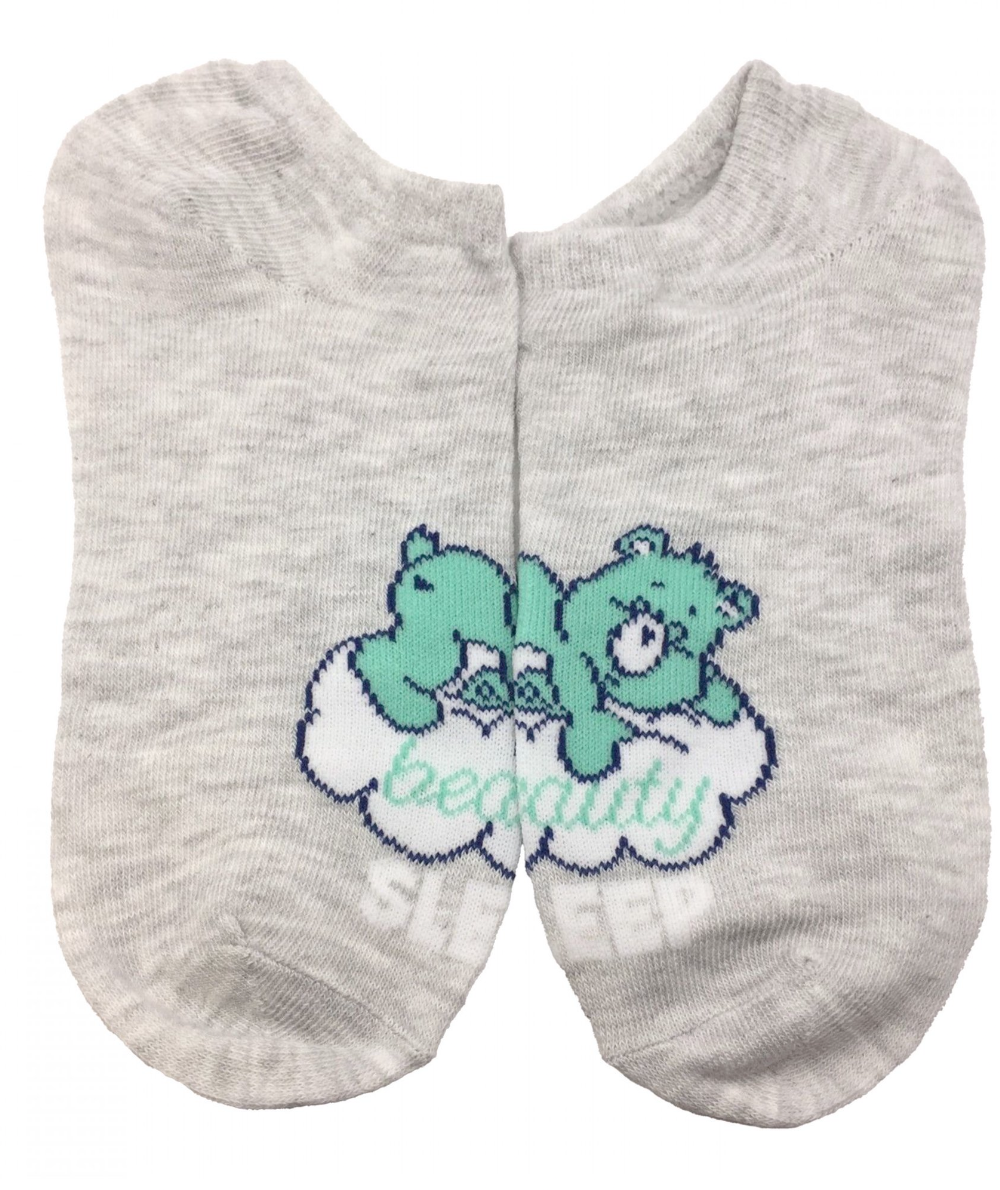 CARE BEARS Ladies 5 Pair Of No Show Socks ‘FOCUS ON THE GOOD’ - Novelty Socks And Slippers