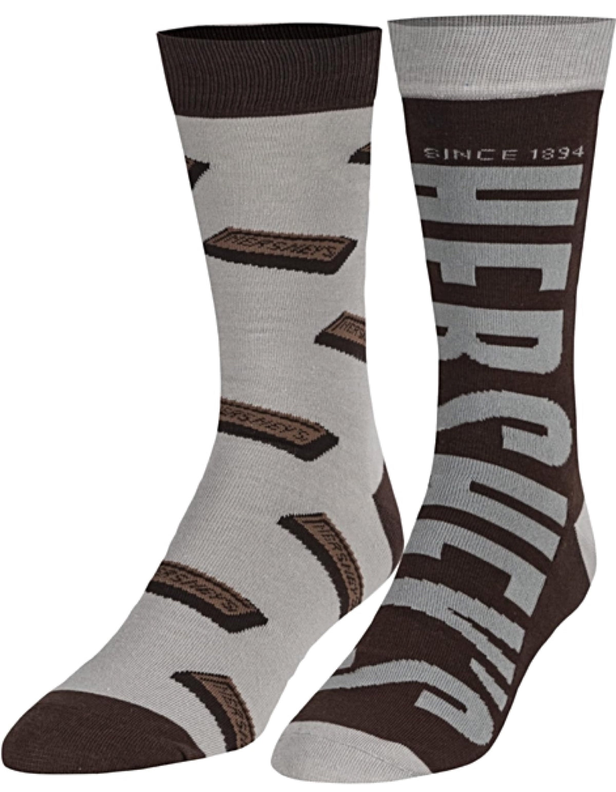HERSHEY CHOCOLATE BAR Men’s Split Crew Socks ODD SOX Brand - Novelty Socks for Less