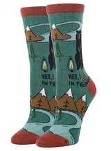 OOOH YEAH Brand Ladies BEAR NEEDS Socks ‘YES I SHIT IN THE WOODS’ (Choose Color) - Novelty Socks And Slippers