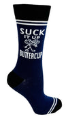 HEY NOW Brand By Fabdaz Unisex SUCK IT UP BUTTERCUP Socks - Novelty Socks And Slippers