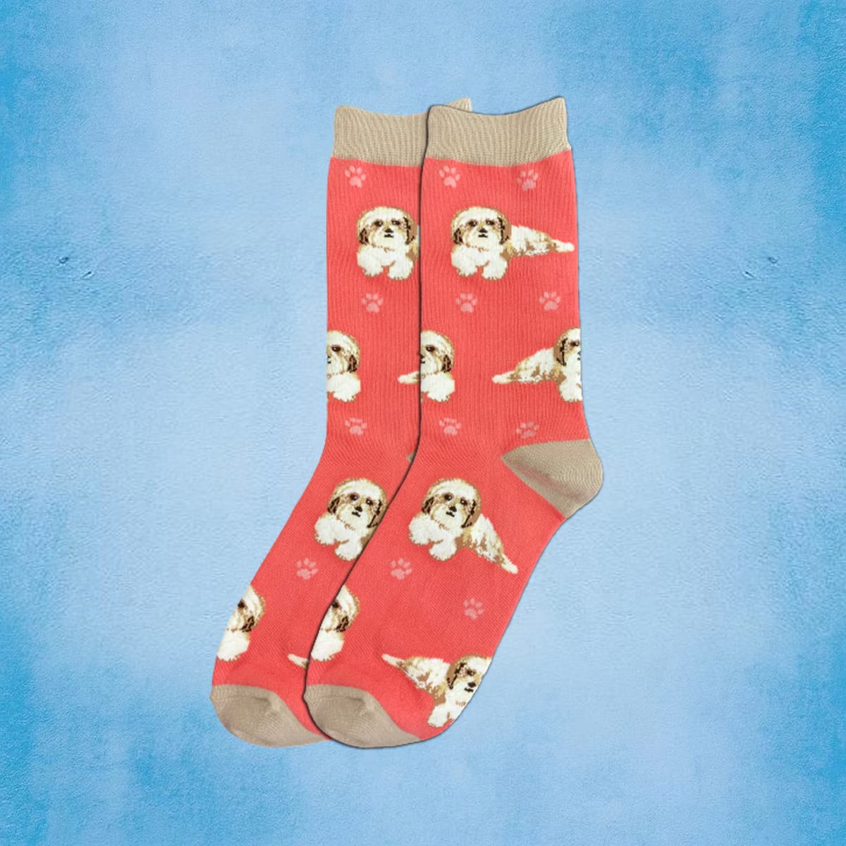 BEIGE SHIH TZU Dog Adult Unisex Socks By E&S Pets Choose Style