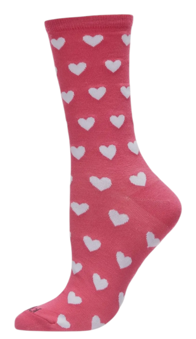 MeMoi Brand Ladies VALENTINES DAY Socks Hearts All Over - Novelty Socks And Slippers