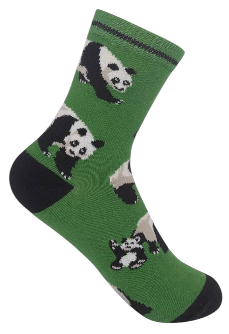 FUNATIC Brand Unisex Kids PANDA BEAR Socks Pandas All Over Kids Age 7-10 - Novelty Socks And Slippers
