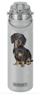 Dog & Cat Stainless Steel 24 Oz. Water Bottle By E&S Pets (Choose Breed) - Novelty Socks And Slippers