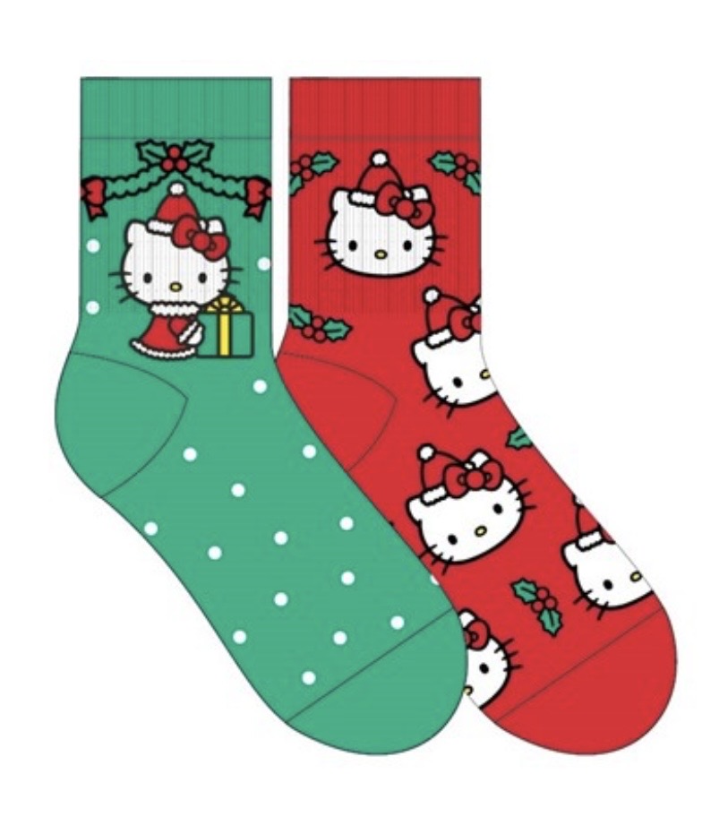 SANRIO HELLO KITTY CHRISMTAS Ladies 2 Pair Of Socks