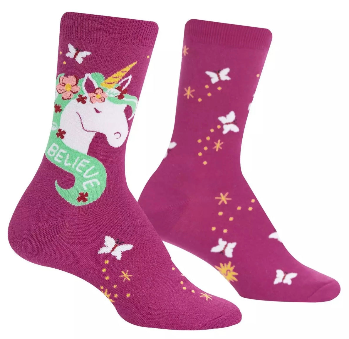 SOCK IT TO ME BRAND LADIES UNICORN SOCKS ‘BELIEVE’ - Novelty Socks And Slippers