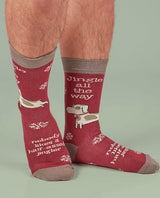 JINGLE ALL THE WAY NOBODY LIKES A HALF-ASS JINGLER Adult Unisex Christmas Socks Primitives By Kathy Brand