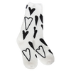 BLACK & WHITE HEARTS Ladies Valentines Day Soft Cozy Socks WORLD’S SOFTEST SOCKS Brand - Novelty Socks And Slippers