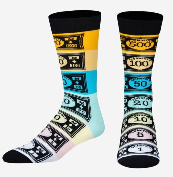 MONOPOLY MONEY Men’s 360 Socks ODD SOX Brand