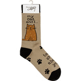 MY CAT & I TALK SHIT ABOUT YOU Adult Unisex Socks PRIMITIVES BY KATHY Brand