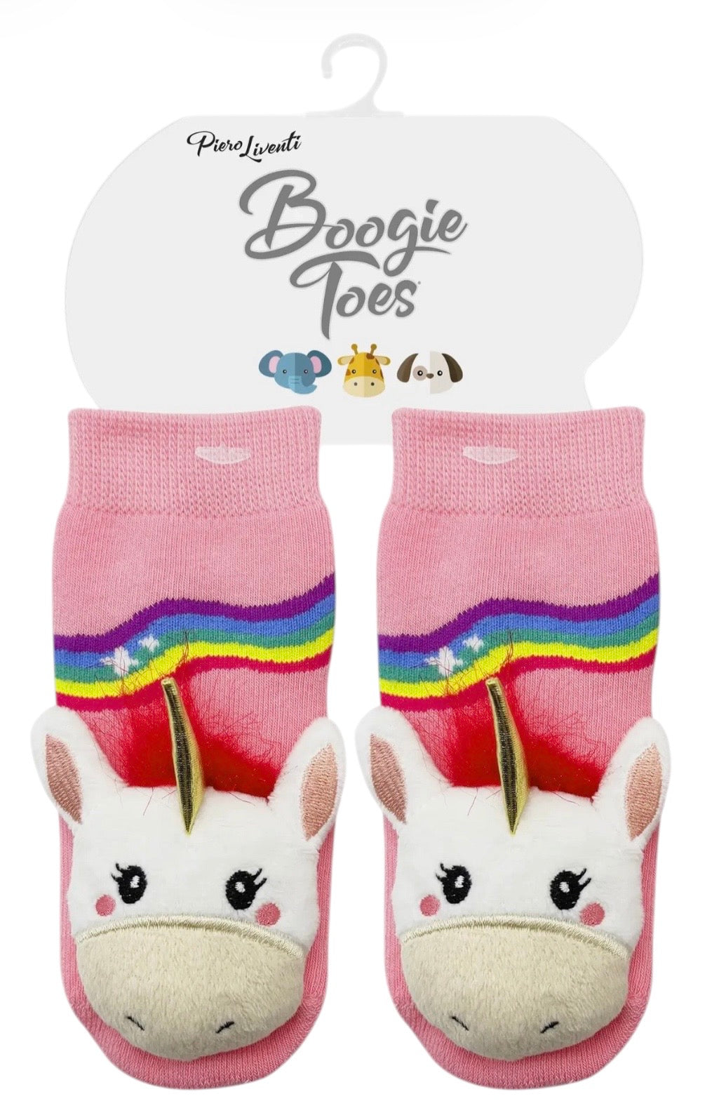 UNICORN Baby Unisex RATTLE GRIPPER BOTTOM Socks BIOGIE TOES Brand By PIERO LIVENTI - Novelty Socks And Slippers