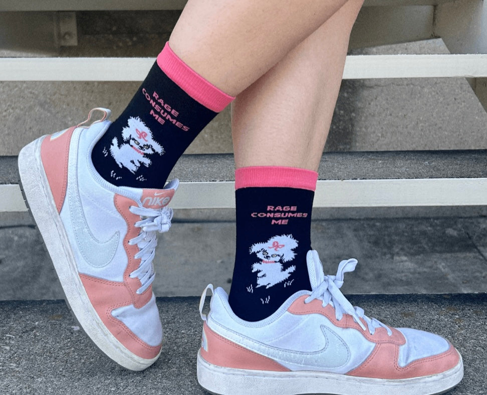 RAGE CONSUMES ME Ladies Socks GROOVY THINGS Brand - Novelty Socks And Slippers