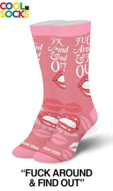 COOL SOCKS Brand Unisex FUCK AROUND & FIND OUT! SocksMedium Feet - Novelty Socks And Slippers
