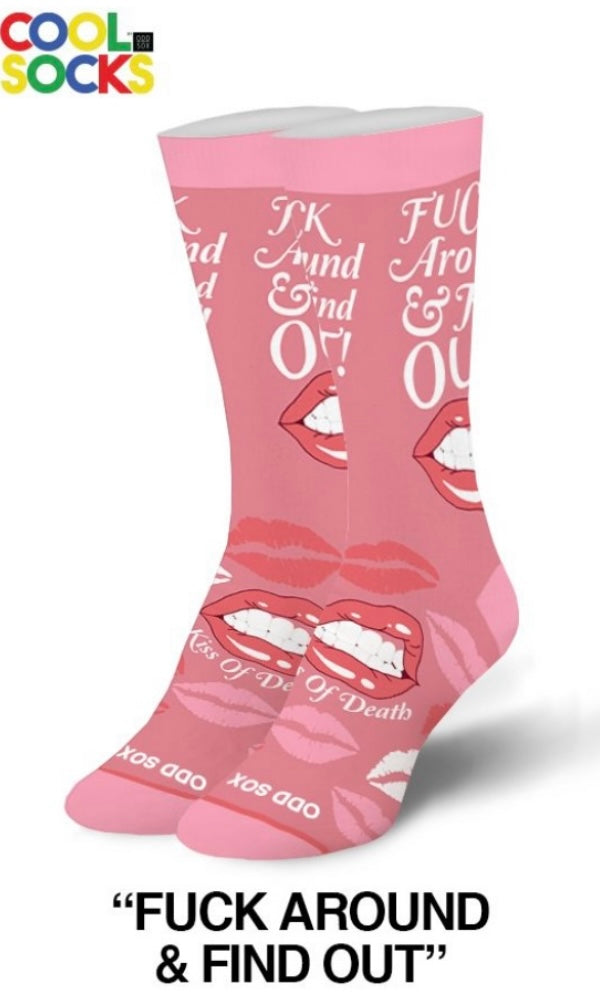 COOL SOCKS Brand Unisex FUCK AROUND & FIND OUT! SocksMedium Feet - Novelty Socks And Slippers
