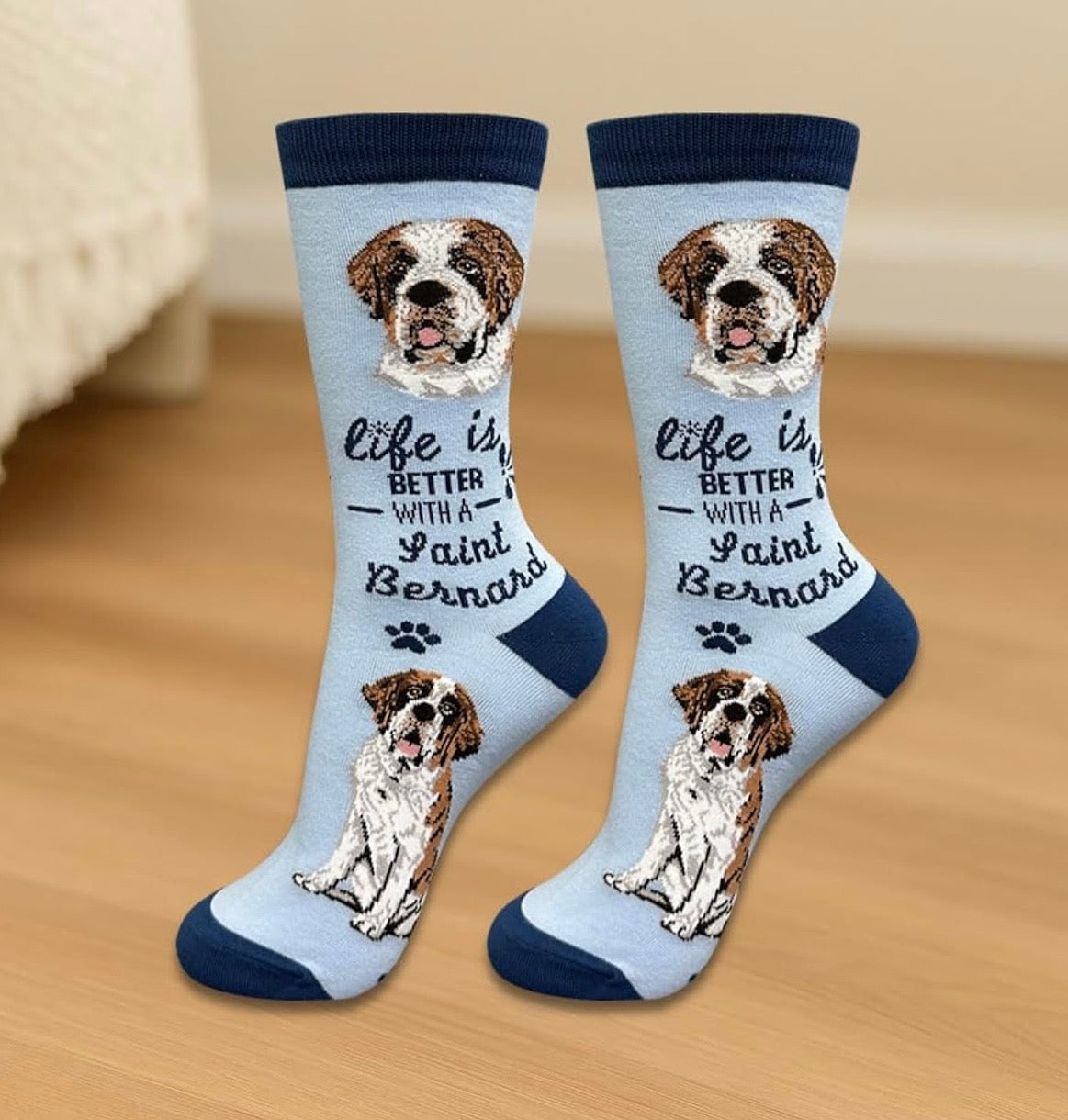 SAINT BERNARD Dog Adult Unisex Socks By E&S Pets Choose Style