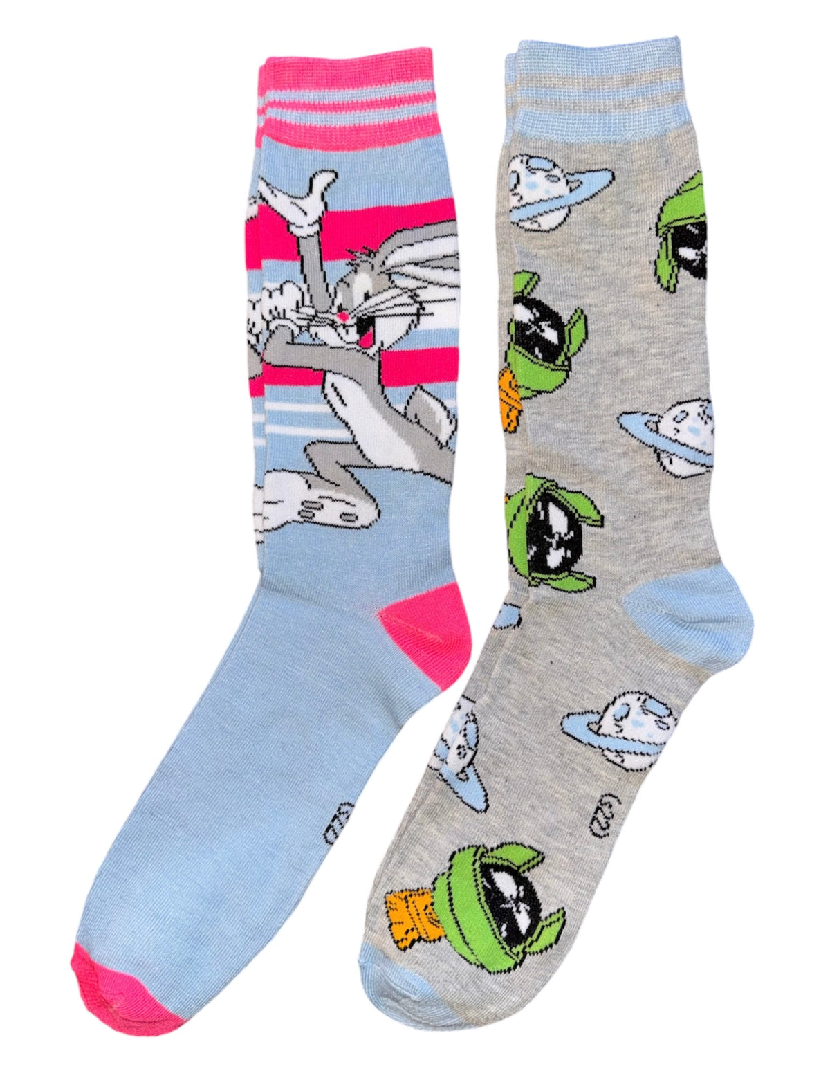 LOONEY TUNES Men’s 2 Pair Of Socks BUGS BUNNY & MARVIN