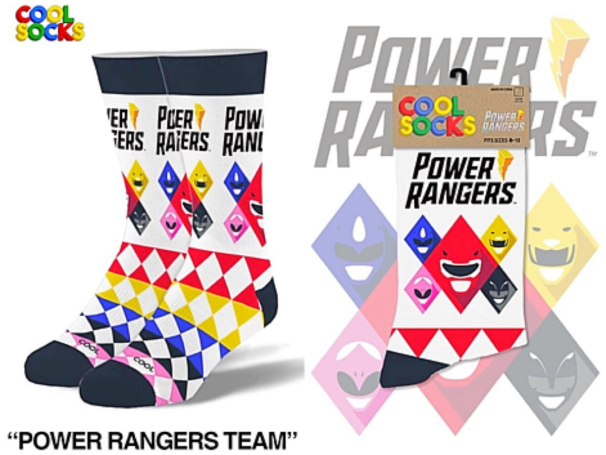 MIGHTY MORPHIN POWER RANGERS Unisex Socks COOL SOCKS Brand - Novelty Socks for Less