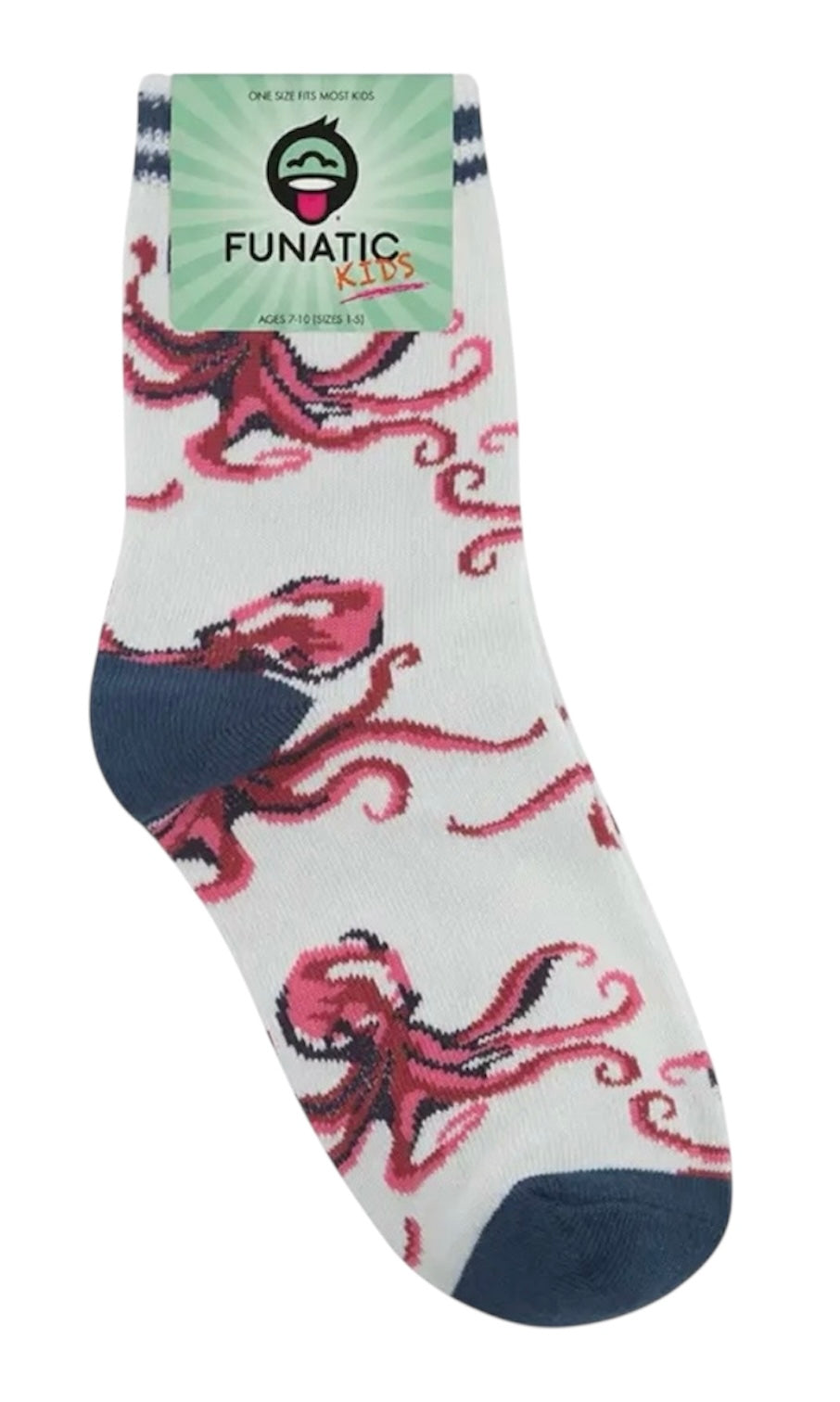 OCTOPUS Unisex Kids Socks FUNATIC Brand Kids Age 7-10 - Novelty Socks And Slippers