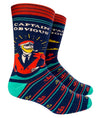 GROOVY THINGS Co. Brand Men’s CAPTAIN OBVIOUS Socks - Novelty Socks And Slippers