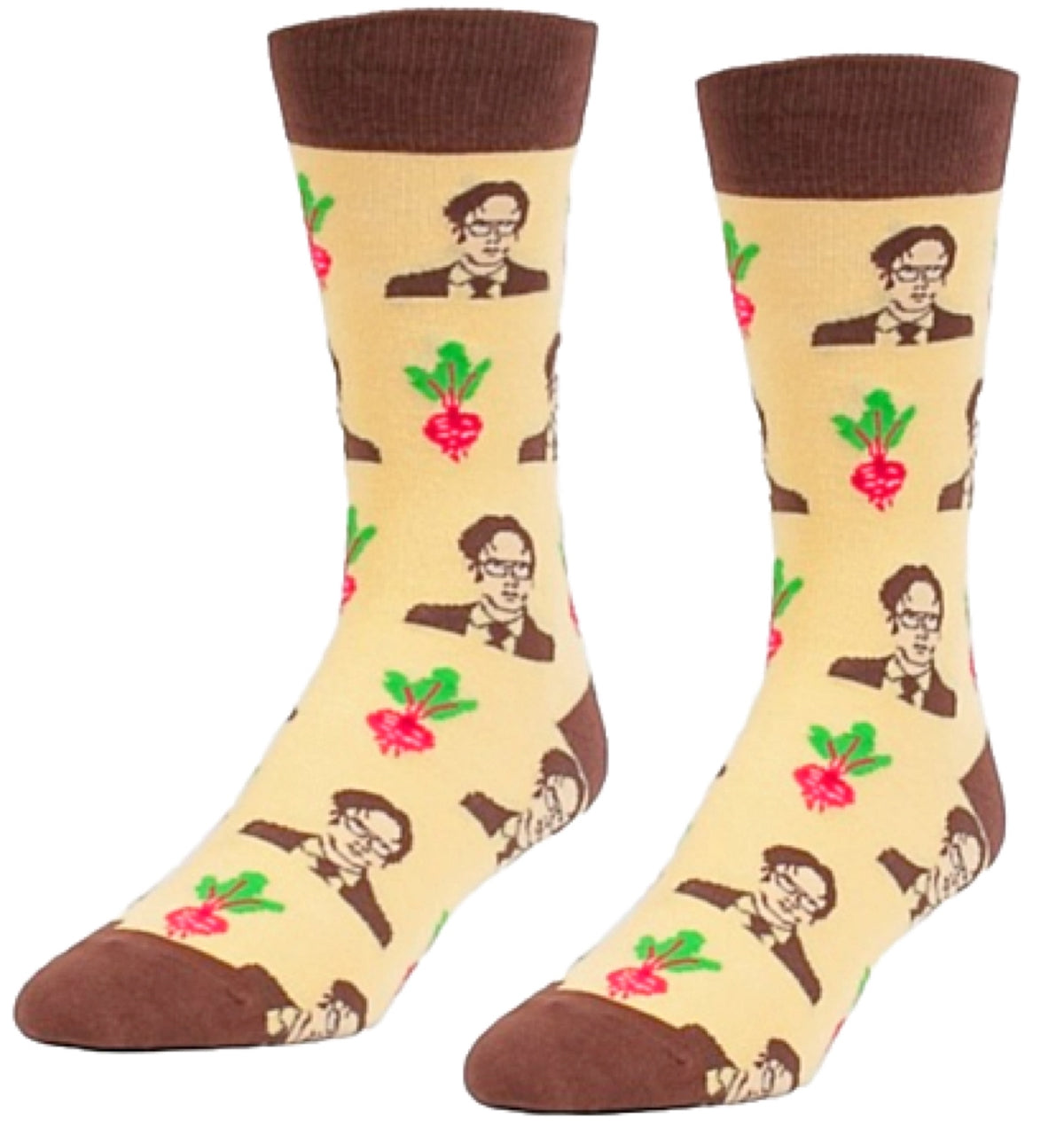 THE OFFICE TV SHOW DWIGHT SCHRUTE BEET FARM UNISEX SOCKS HEADLINE Brand - Novelty Socks for Less