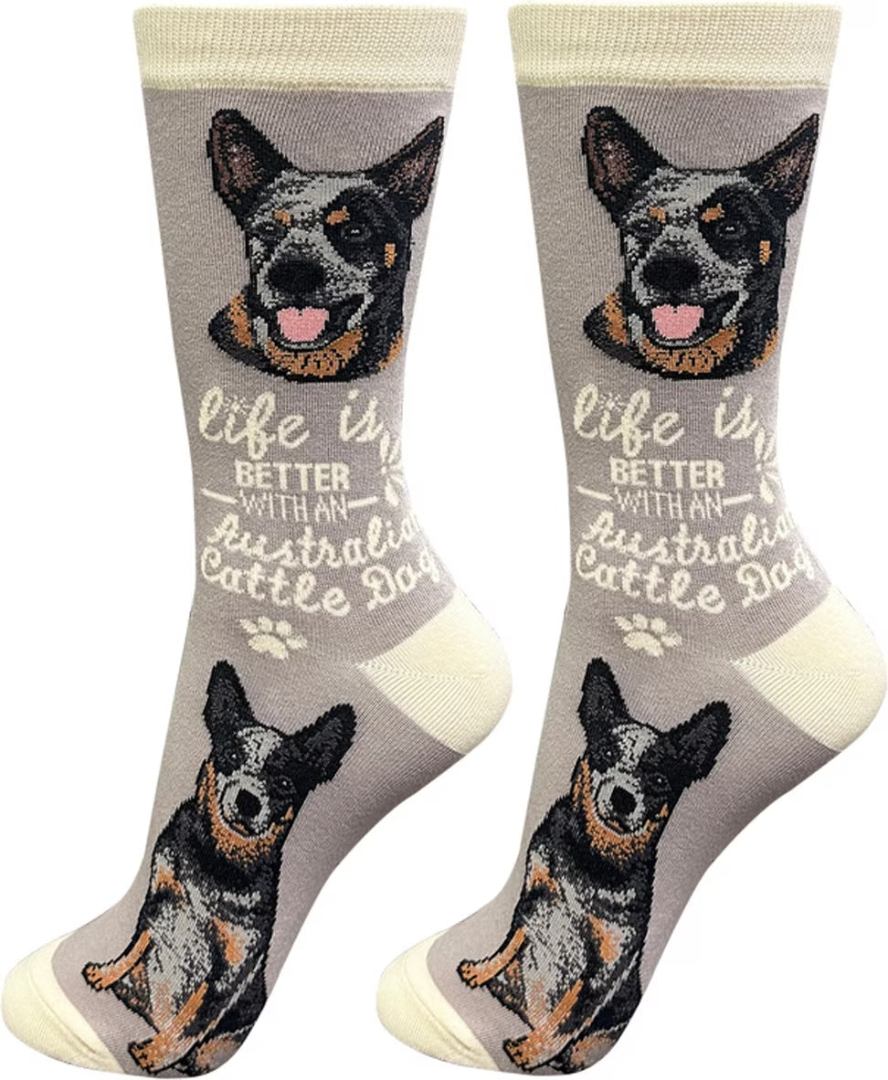 AUSTRALIAN CATTLE Dog Adult Unisex Socks By E&S Pets Choose Style