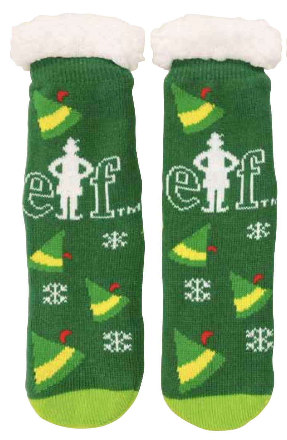 ELF The Movie Ladies CHRISTMAS Sherpa Lined Gripper Bottom Slipper Socks - Novelty Socks And Slippers