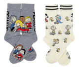 PEANUTS GANG Men’s 2 Pair Of Socks LINUS, SCHROEDER, FRANKLIN, LUCY, CHARLIE BROWN