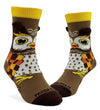 CUTE OWL With 3-D Ears Kids Unisex Socks By Sock Panda Brand - Novelty Socks And Slippers