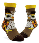 CUTE OWL With 3-D Ears Kids Unisex Socks By Sock Panda Brand - Novelty Socks And Slippers
