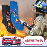 FIREMAN Men’s Socks FIRE TRUCK, HOSE, HELMET FOOZYS Brand