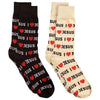 FOOZYS Brand Ladies 2 Pair Of I LOVE JESUS Socks - Novelty Socks And Slippers