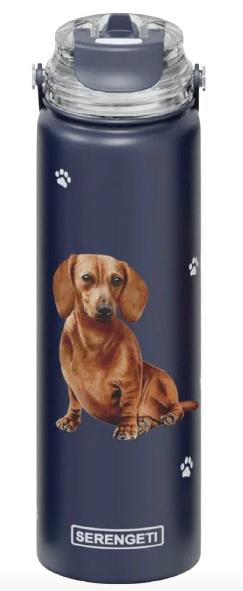 Dog & Cat Stainless Steel 24 Oz. Water Bottle By E&S Pets (Choose Breed) - Novelty Socks And Slippers